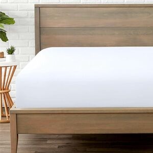 Twin Fitted Brushed Sheet White